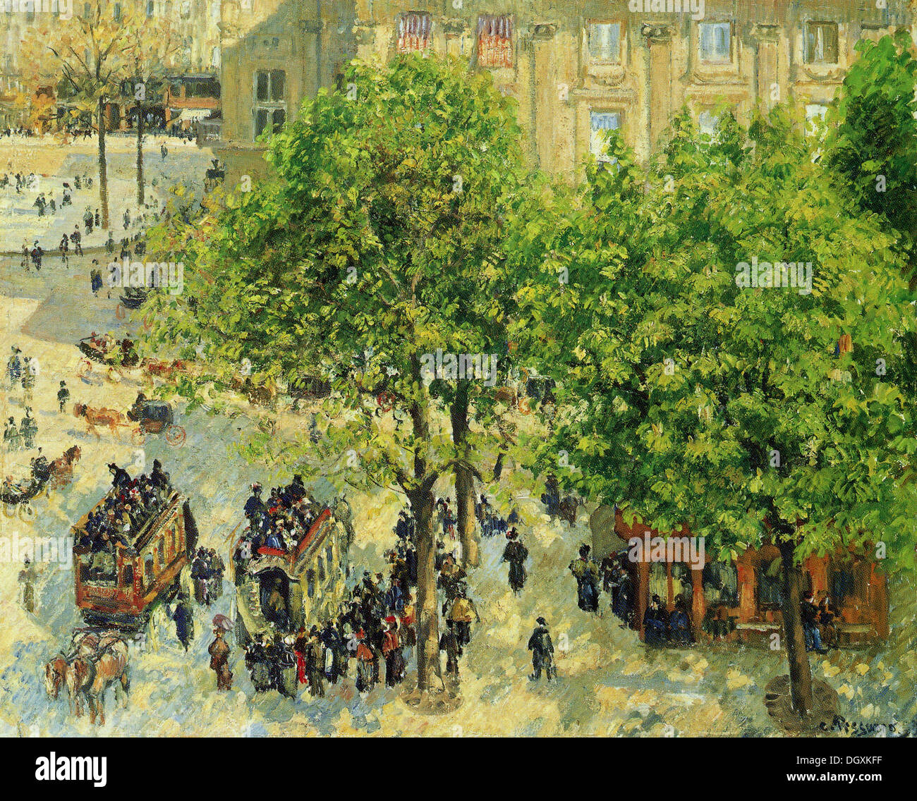Place du Théâtre français - par Camille Pissarro, 1898 Banque D'Images