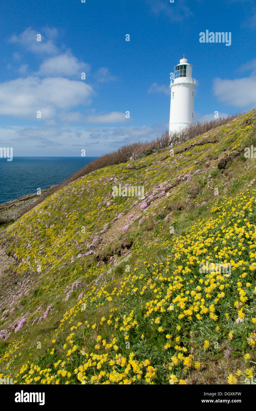 Trevose Head ; Lighthouse, Cornwall, UK Banque D'Images