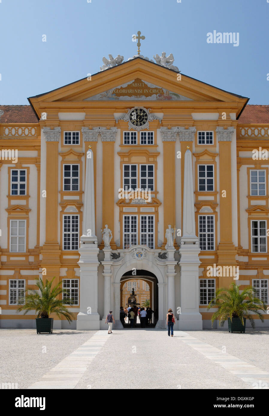Abbaye de Melk, baroque monastère bénédictin, Wachau, Autriche Banque D'Images