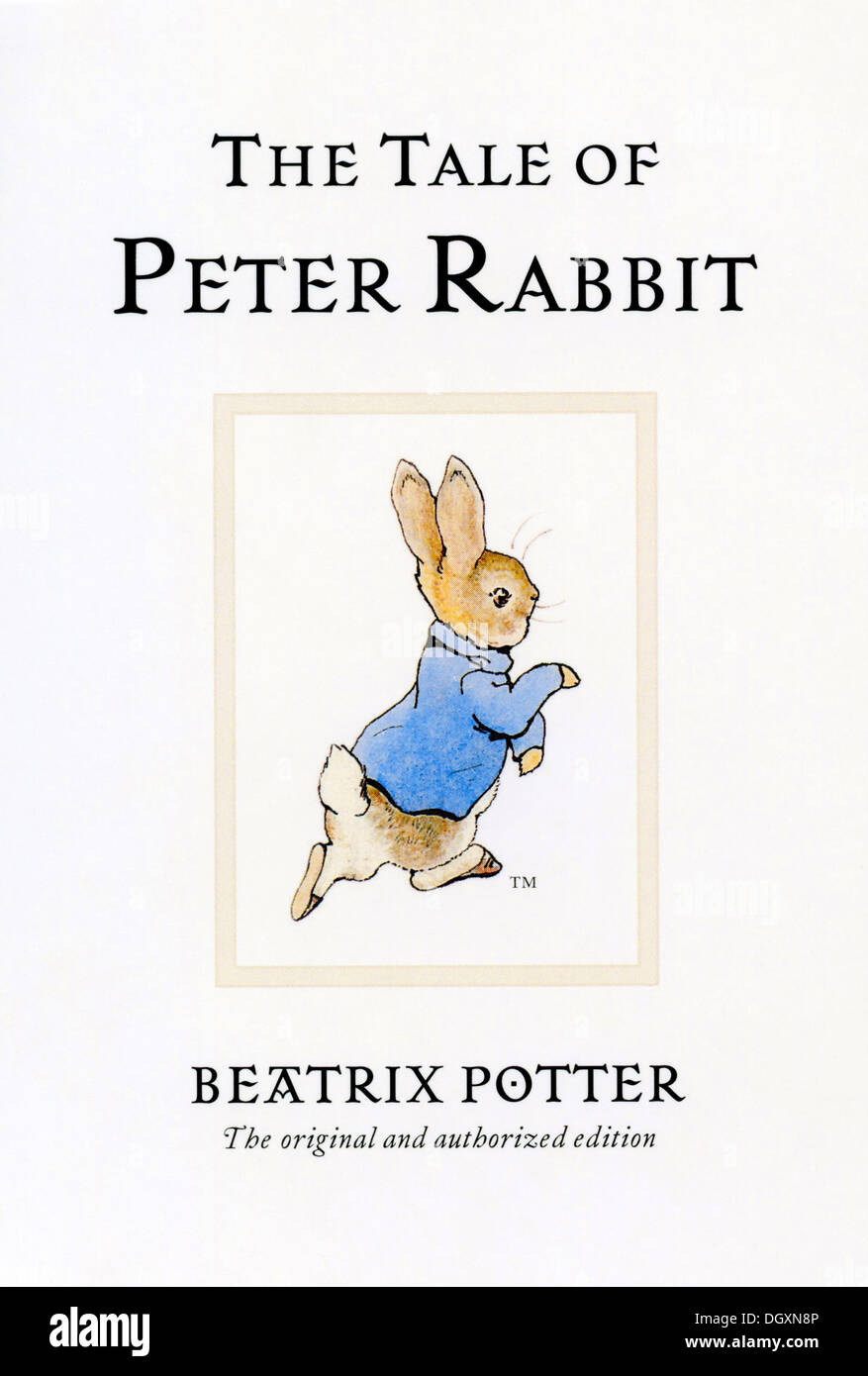 Beatrix Potter - Le conte de Pierre Lapin Couverture de livre, 1902 Banque D'Images