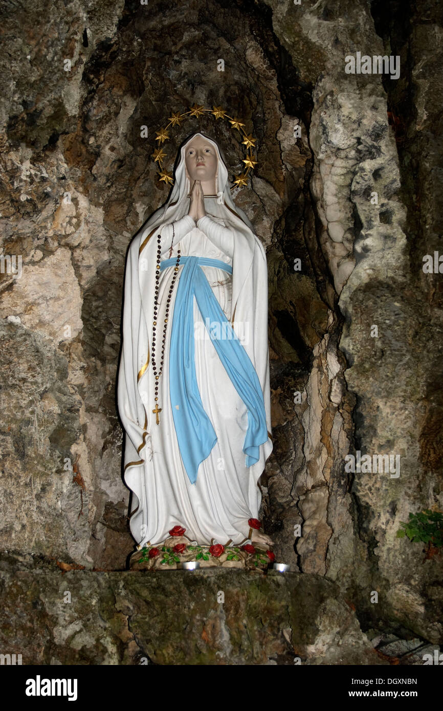 Sainte Mère de Dieu, statue, site de prière Banque D'Images