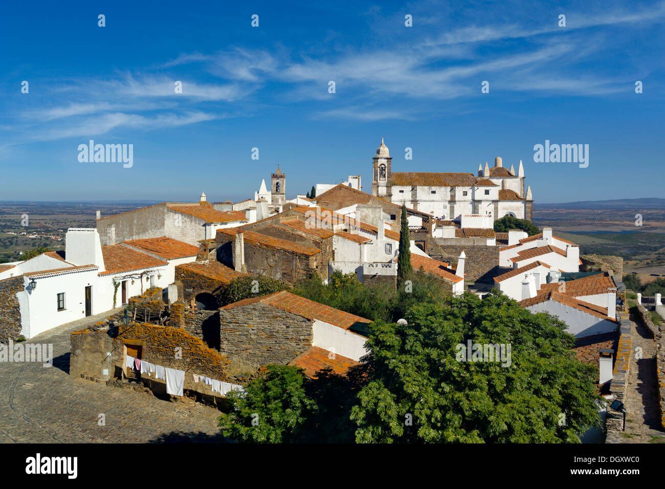 Le Portugal, l'Alentejo, Monsaraz, vu du château Banque D'Images