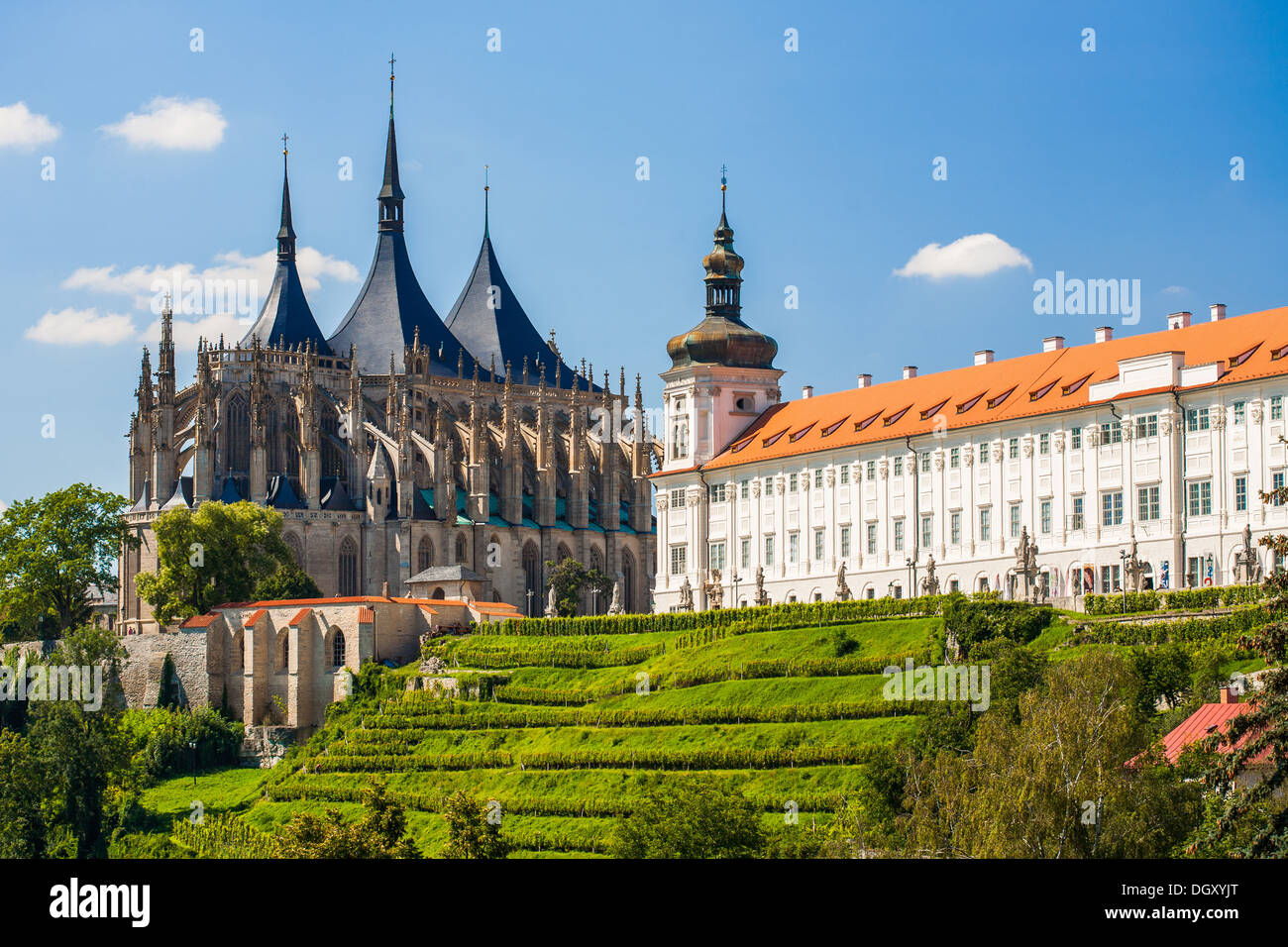 Kutna Hora, République tchèque. Église de Sainte Barbara. Site du patrimoine mondial de l'UNESCO Banque D'Images