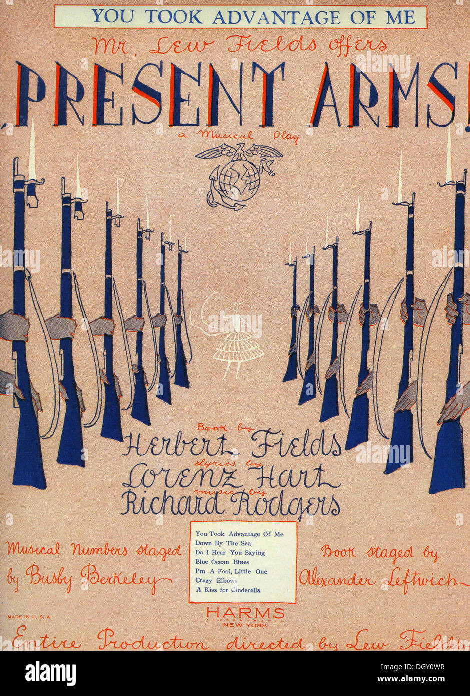 'Vous avez profité de moi' de 'présenter les armes" affiche, 1920 - éditorial uniquement. Banque D'Images