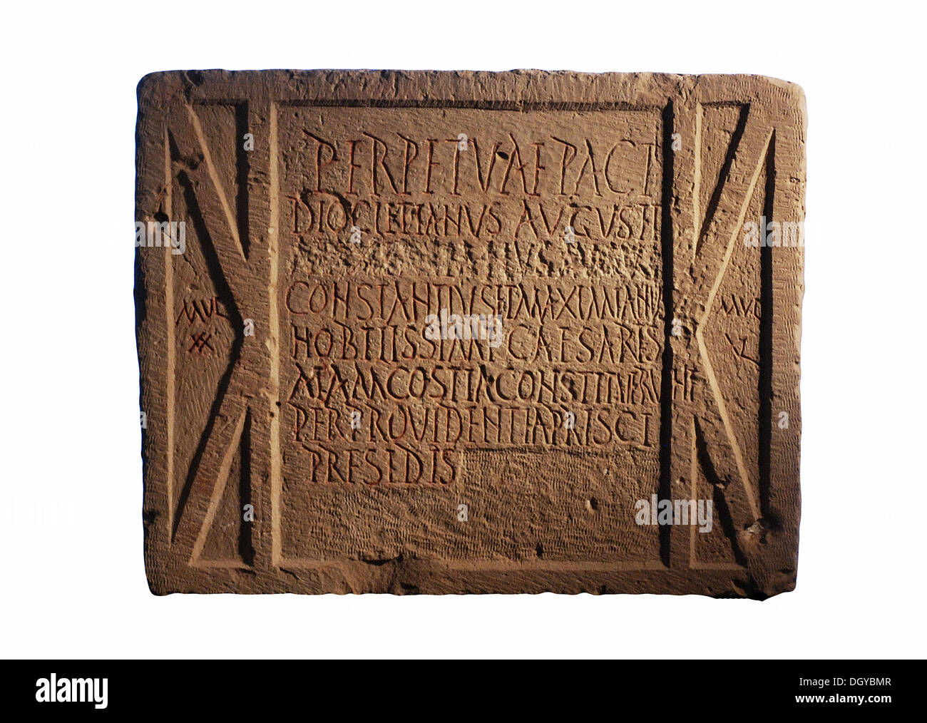 5749. Inscription à partir d'un poste de l'armée romaine, Yothvata sud, Néguev, c 297-303 AD. Banque D'Images