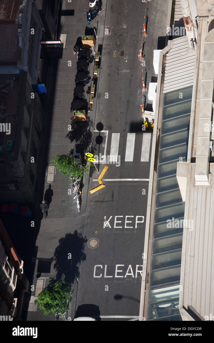 City Road avec 'clear' signalisation Banque D'Images