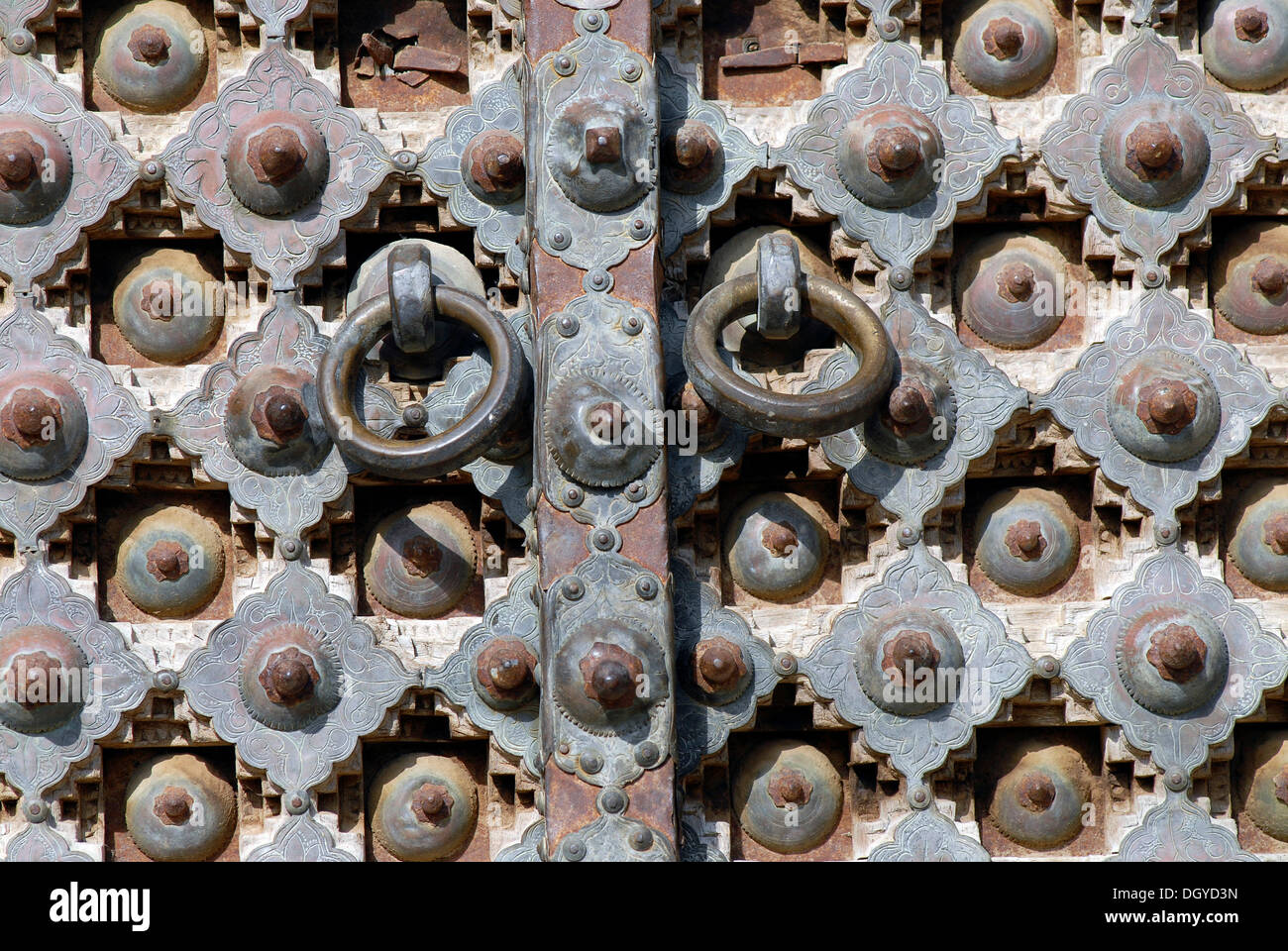 Détail d'une porte, Alsisar, Shekawati, Rajasthan, Inde du Nord, Inde, Asie Banque D'Images