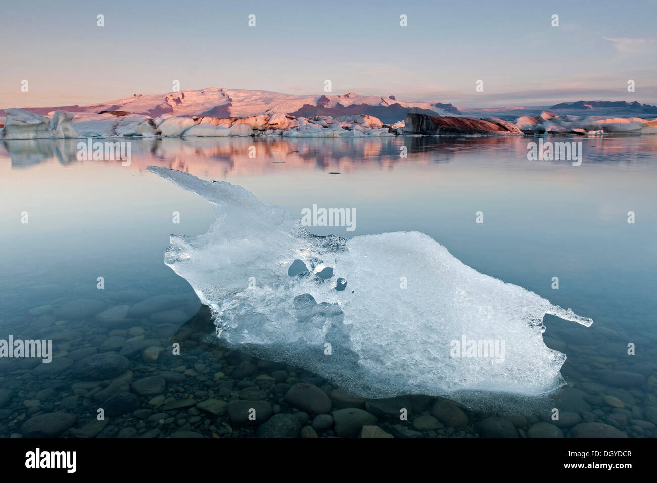 Joekulsárlón Glacial Lagoon, le sud de l'Islande, Islande, Europe Banque D'Images