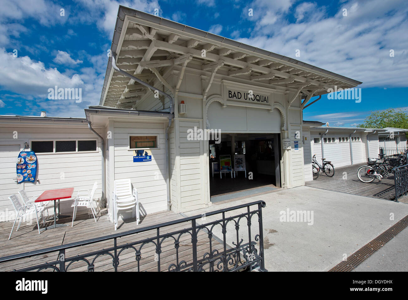 Mauvais Utoquai, le lac de Zurich, Zurich, Switzerland, Europe Banque D'Images