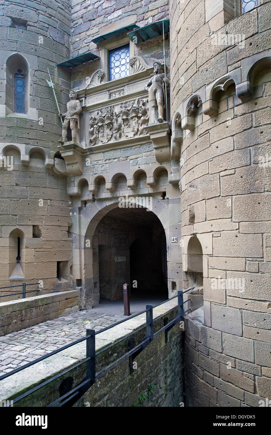 Le château Schloss Ascheberg, à l'origine un château à douves de la période des Hohenstaufen, siège de la Hohenlohe Archives centrale Banque D'Images