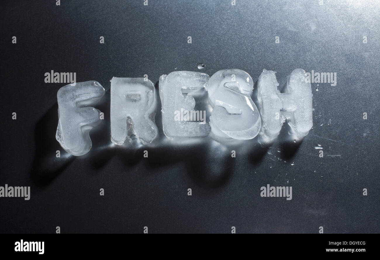 'Fresh' énoncée dans la glace Banque D'Images