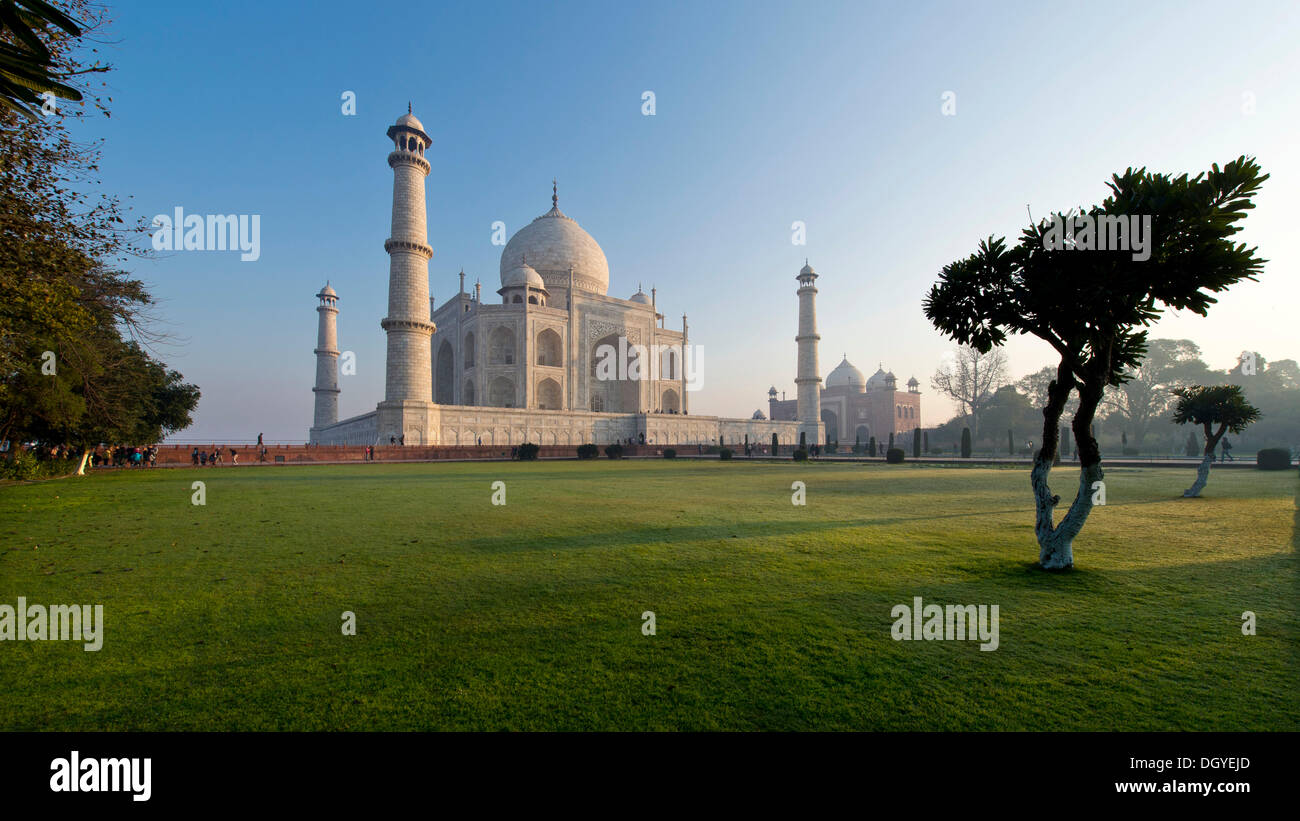 Taj Mahal, mausolée, UNESCO World Heritage Site, Agra, Uttar Pradesh, Inde Banque D'Images