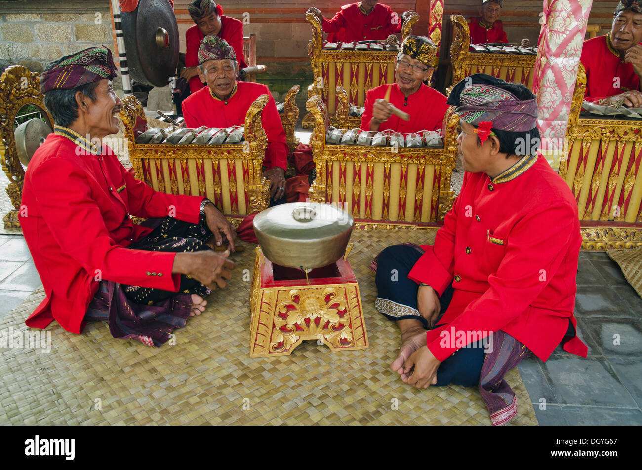 Gamelan gamelan, orchestre, Batubulan, Bali, Indonésie, Asie Banque D'Images