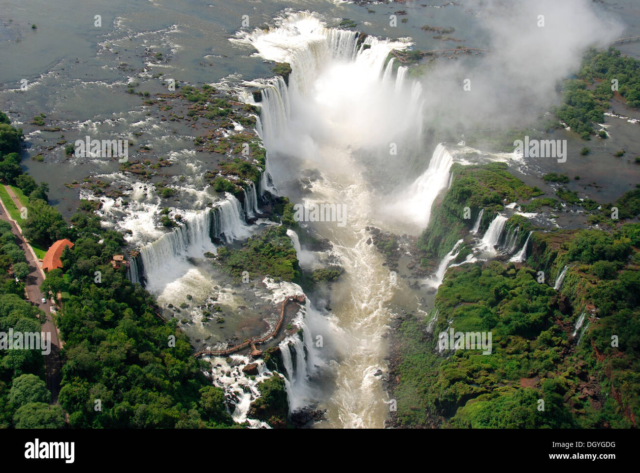 D'Iguazu, photo aérienne, Iguazu, Brésil, Amérique du Sud Banque D'Images