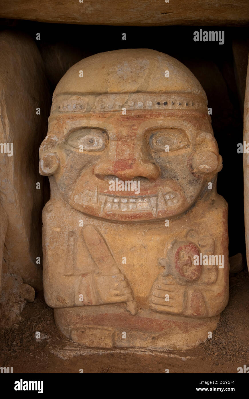 5000 ans de sculpture, à San Agustin, Alto de Los Idolos, Huila, en Colombie, en Amérique du Sud Banque D'Images