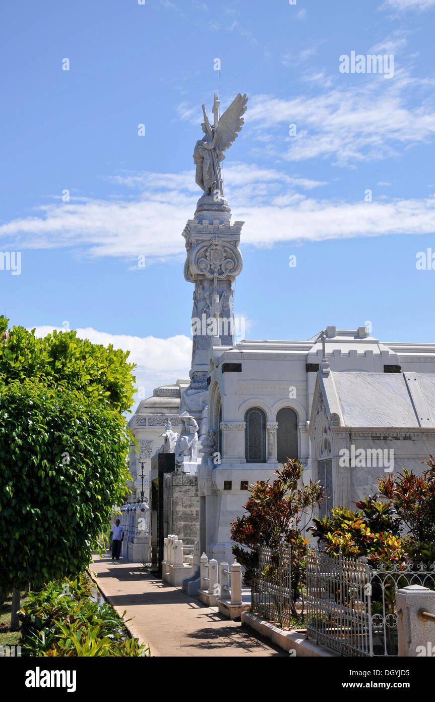 Cimetière cementerio colon, Cristobal Colon, La Havane, le quartier historique, Cuba, Caraïbes, Amérique centrale Banque D'Images