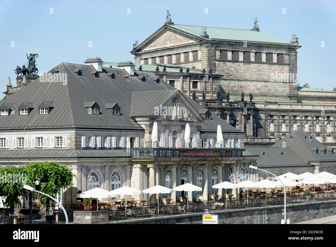 Village italien, Dresde, Florence de l'Elbe, la Saxe Banque D'Images