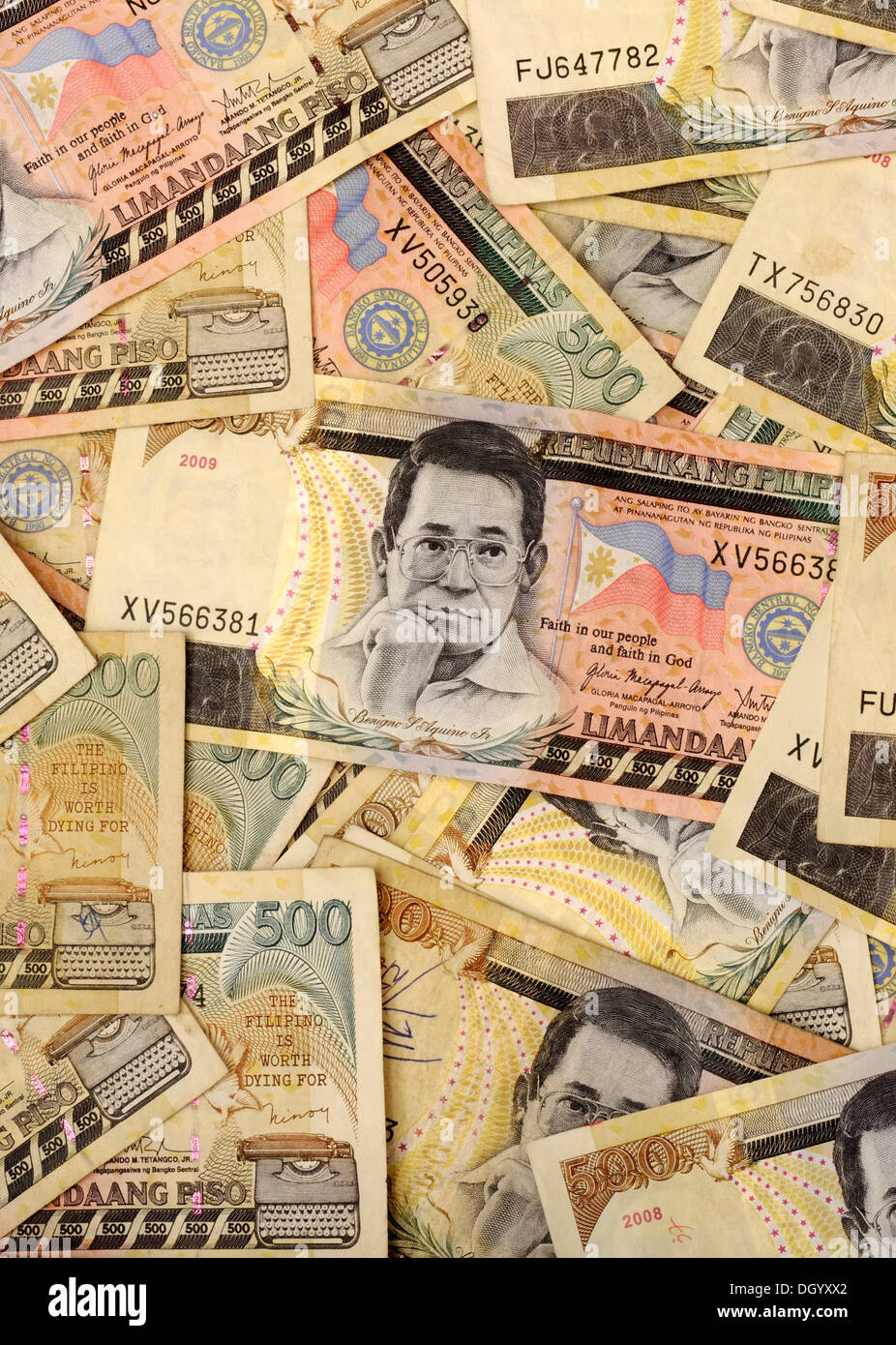 Peso philippin, 500 euros Banque D'Images