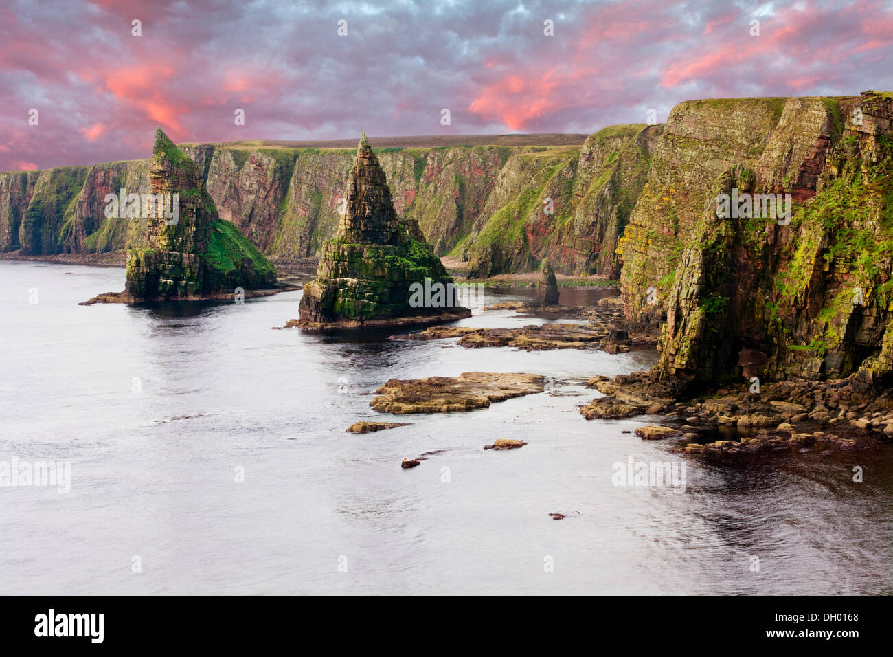 Duncansby Stacks, Duncansby Head, John O'Groats, Ecosse, Royaume-Uni Banque D'Images