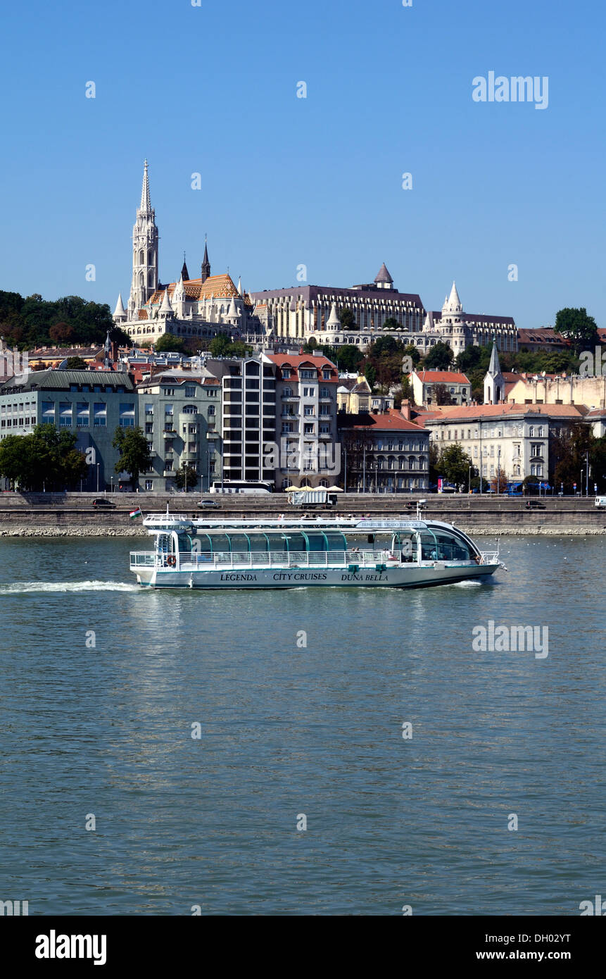 Quartier de Buda Budapest Hongrie vue du côté de Danube Banque D'Images