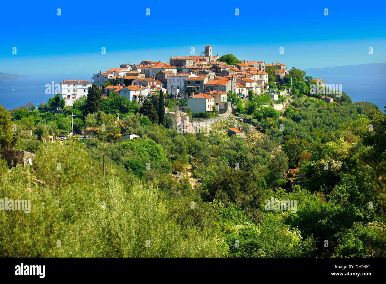 Beli hill town, île de Cres, Croatie, Europe Banque D'Images