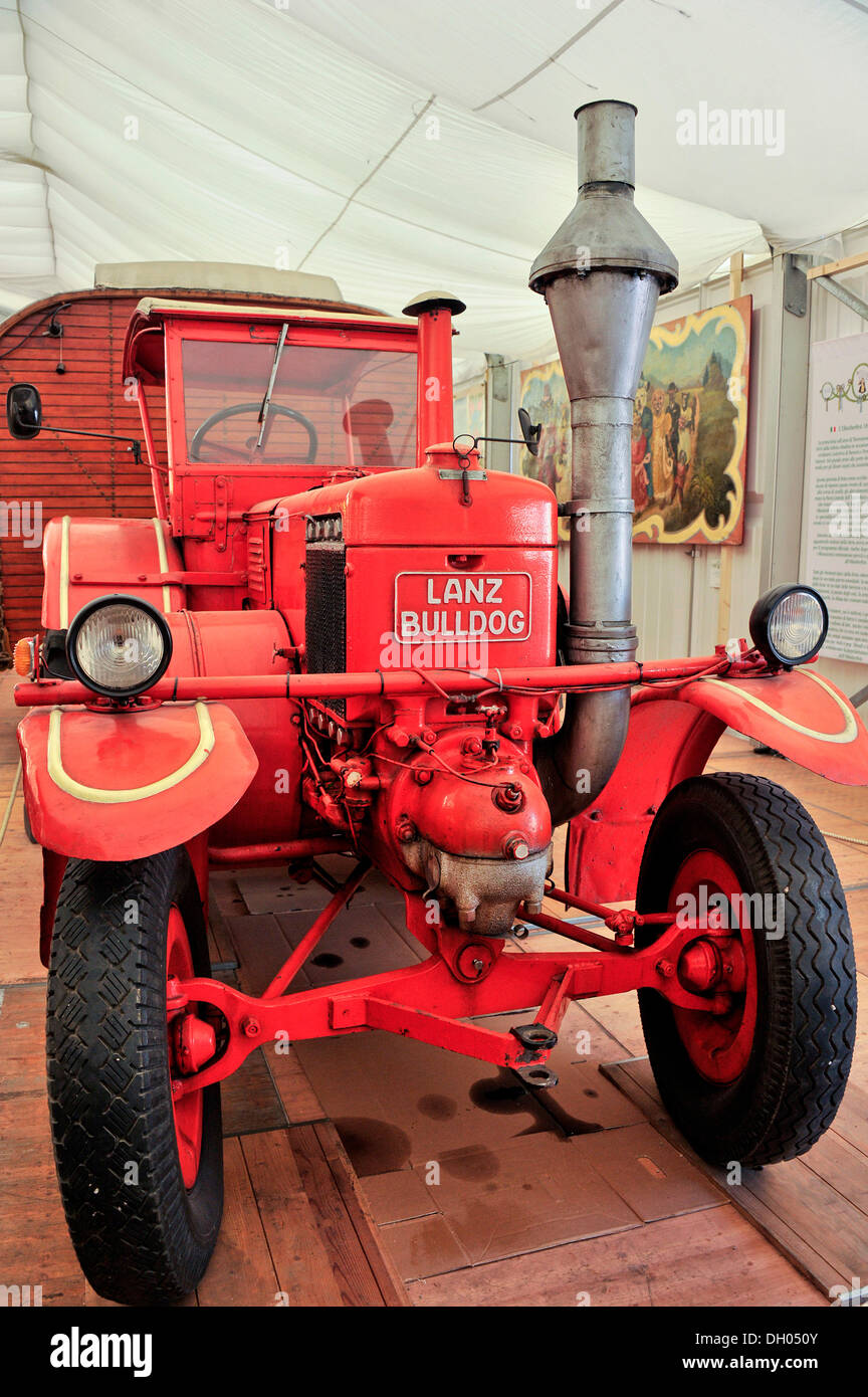 Vieux Lanz Bulldog tracteur de 1939, l'Oktoberfest, historique, Munich, Haute-Bavière, Bavière Banque D'Images