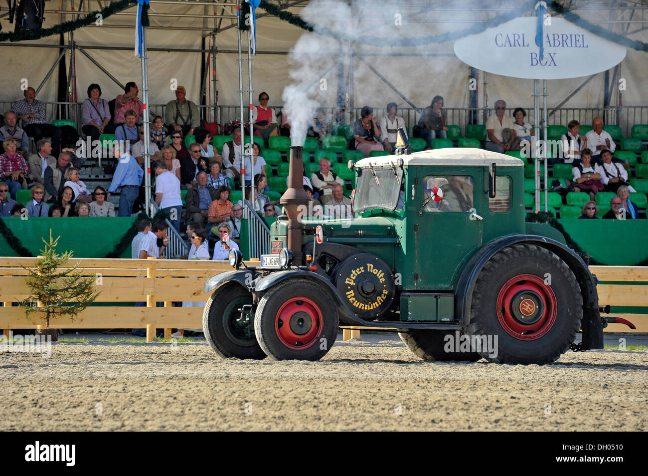 Vieux Lanz Bulldog tracteur de 1939, l'Oktoberfest, historique, Munich, Haute-Bavière, Bavière Banque D'Images
