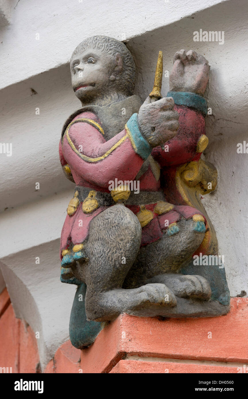 Chambre signe, figure humain-animal, maison de ville de la famille Hiedl, Straubing, Thuringe, Bavière, PublicGround Banque D'Images