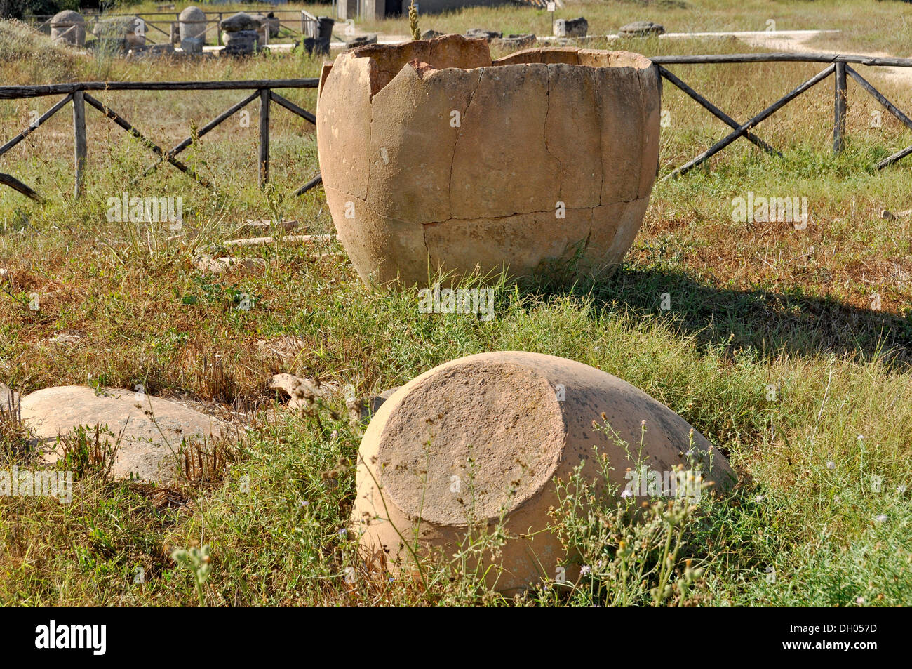 Poterie étrusque, Nécropole Monterozzi, 6e à 2e siècle avant J.-C., Tarquinia, lazio, Italie, Europe Banque D'Images