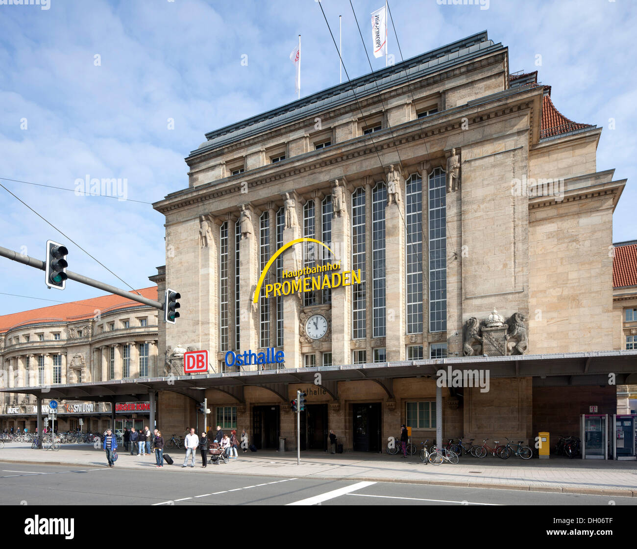La gare centrale, à Leipzig, PublicGround Banque D'Images