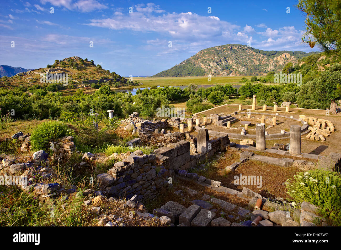Kaunos site archéologique romain ruines Turquie Banque D'Images