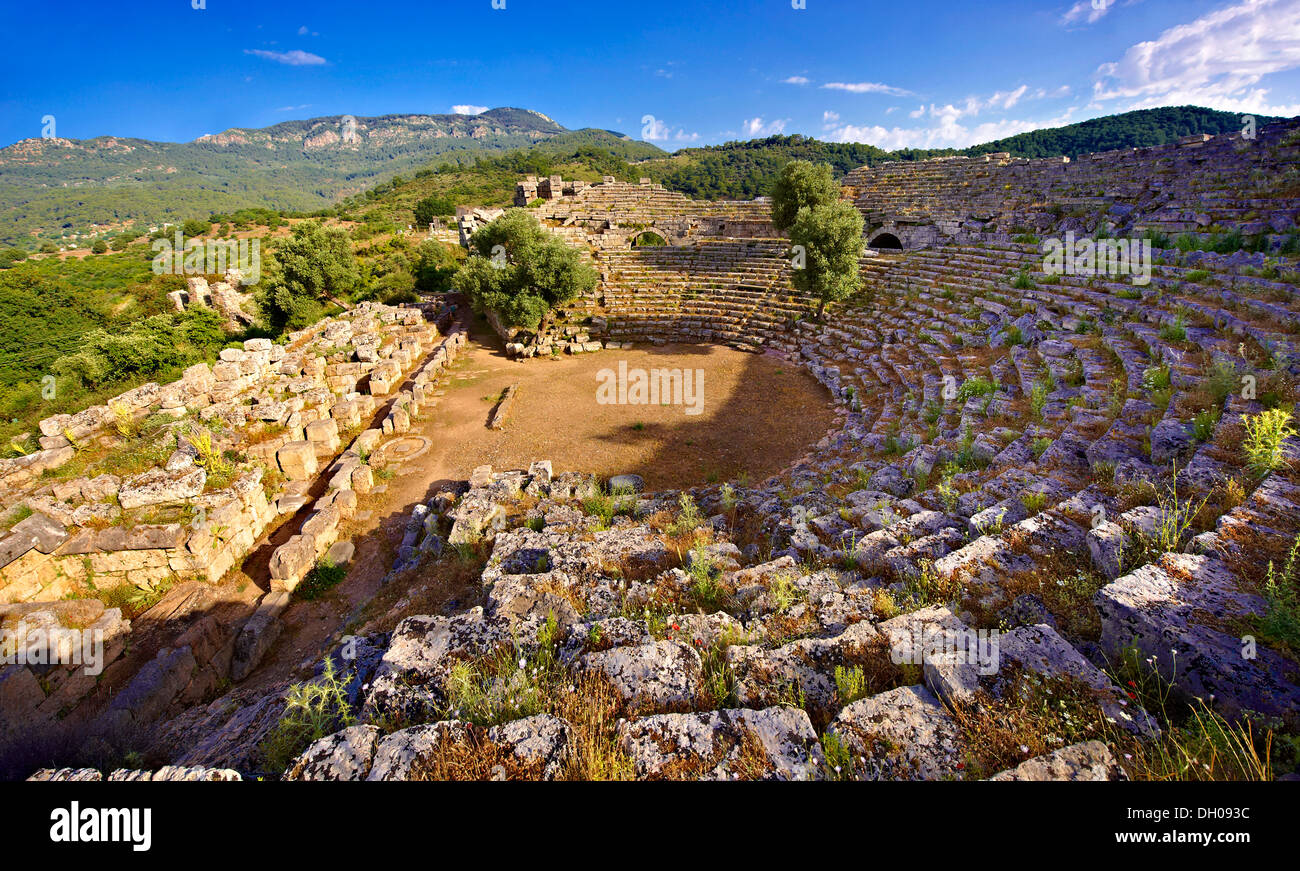 Amphithéâtre romain Kaunos Turquie Banque D'Images