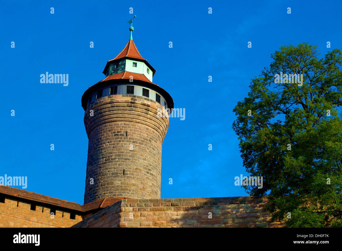 Tour Sinwell, Château de Nuremberg, Nuremberg, Bavière, Allemagne, Europe Banque D'Images