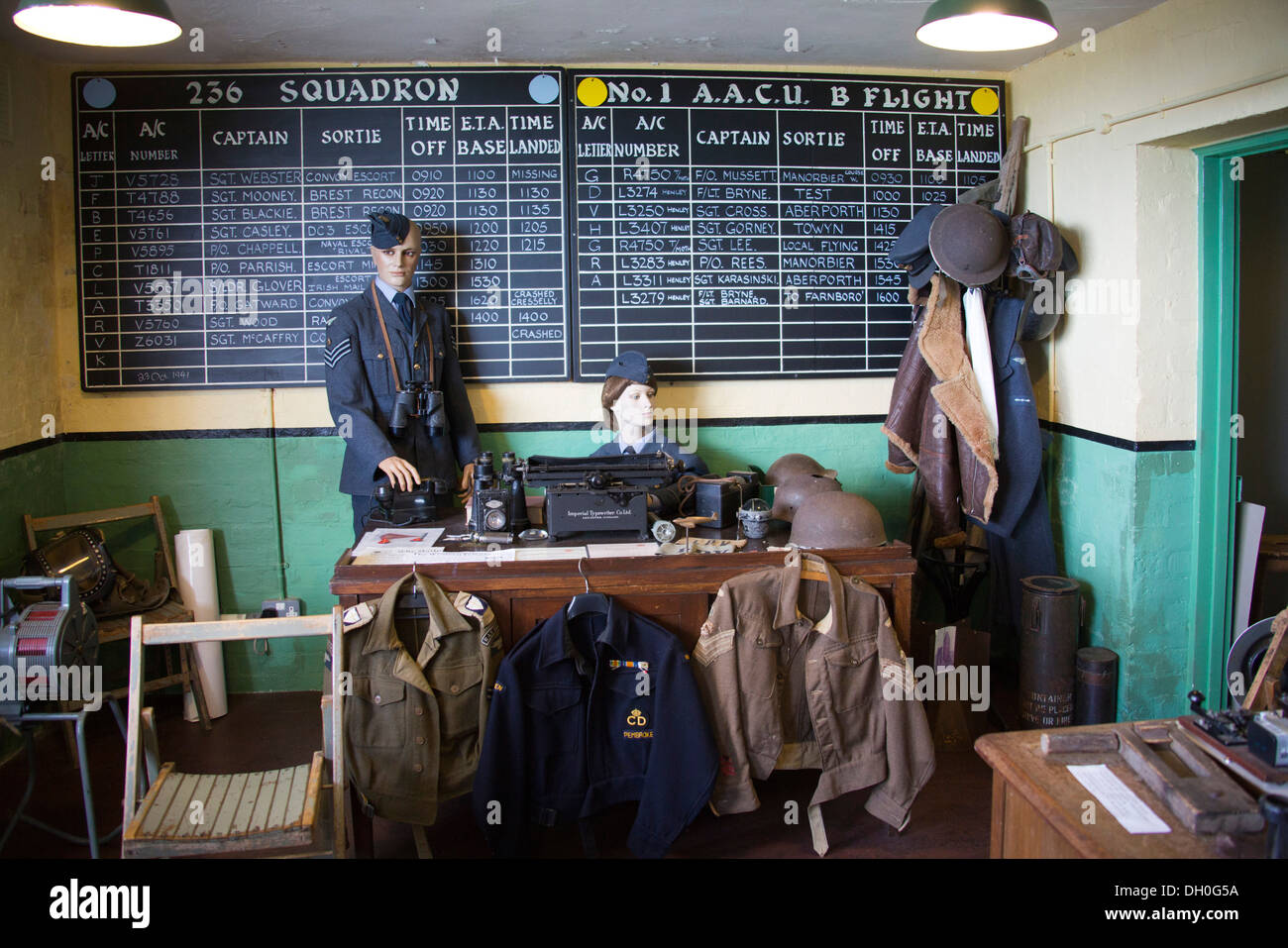 Situé de la communication radio de la Royal Air Force PENDANT LA SECONDE GUERRE MONDIALE après 2, Carew, Pembrokeshire Wales Banque D'Images