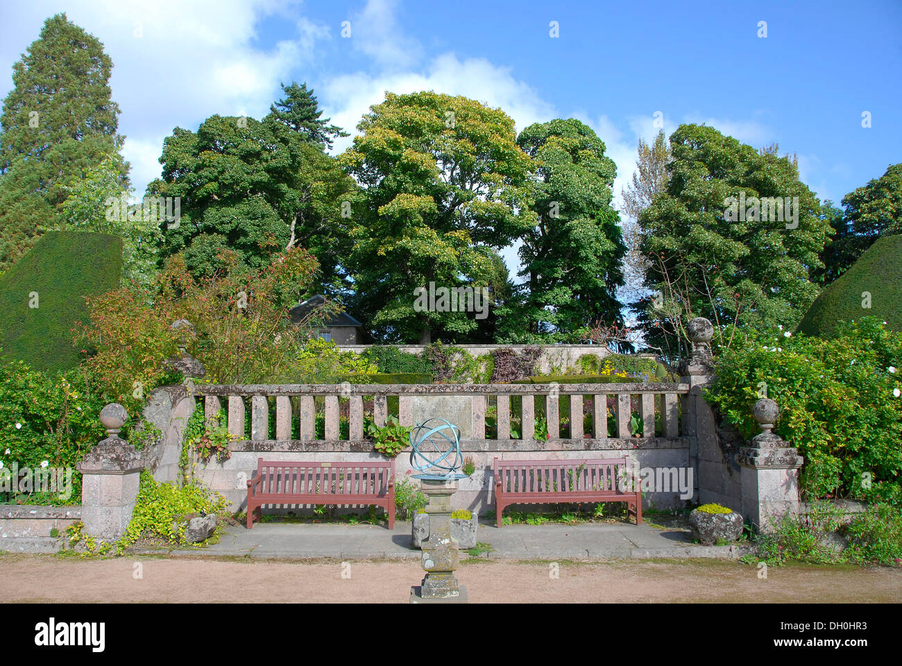 Crathes Castle, Parc, dans l'Aberdeenshire, Ecosse, Royaume-Uni, Europe Banque D'Images
