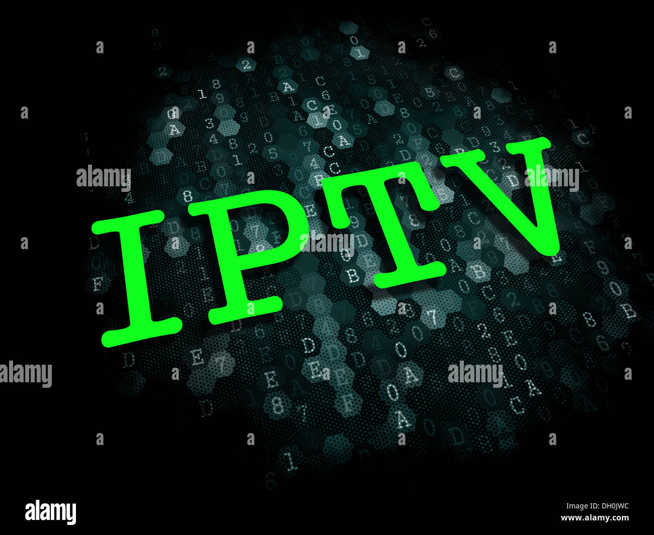 L'IPTV . Concept de la technologie de l'information. Banque D'Images