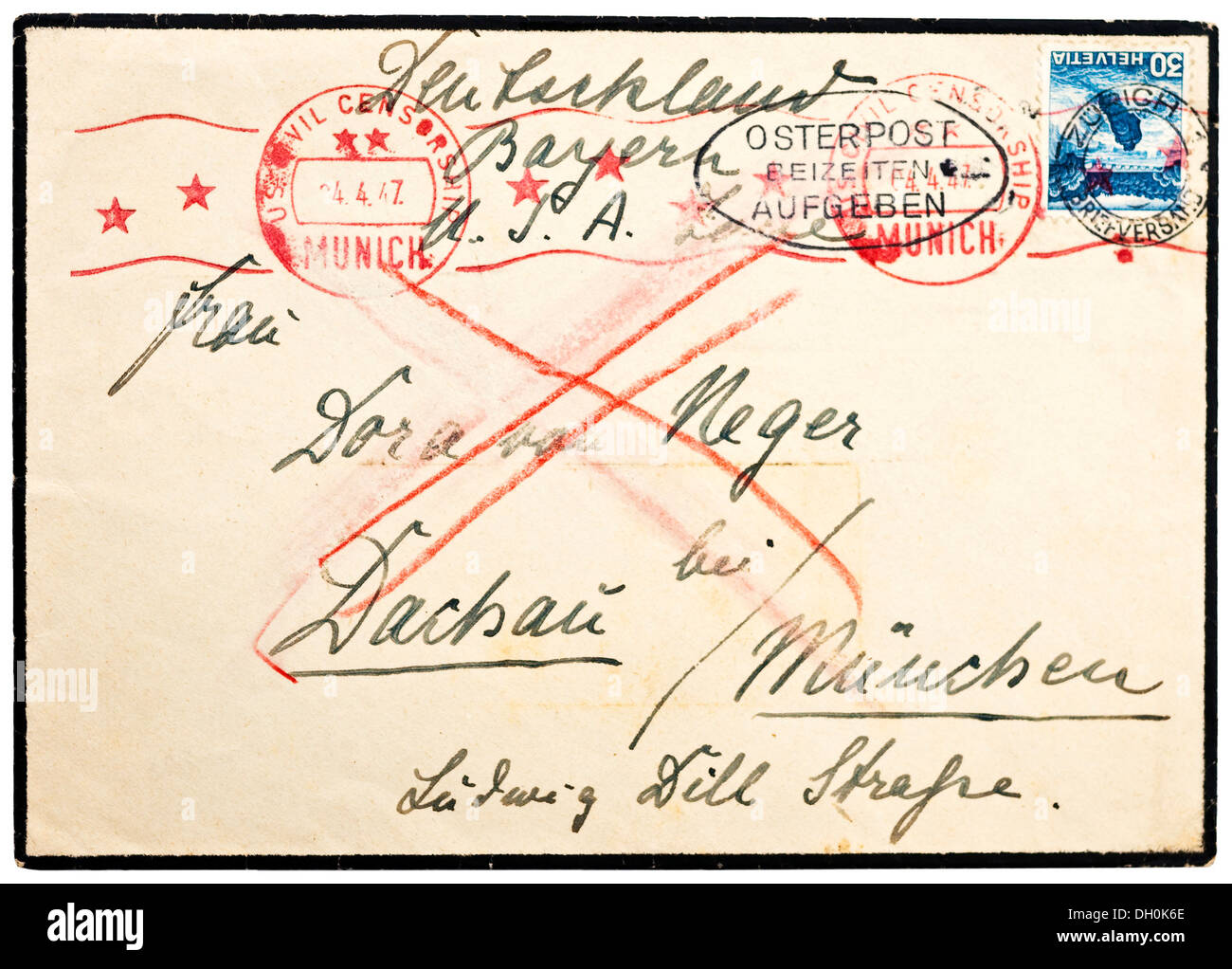 Cachet de la poste de censure Banque de photographies et d’images à