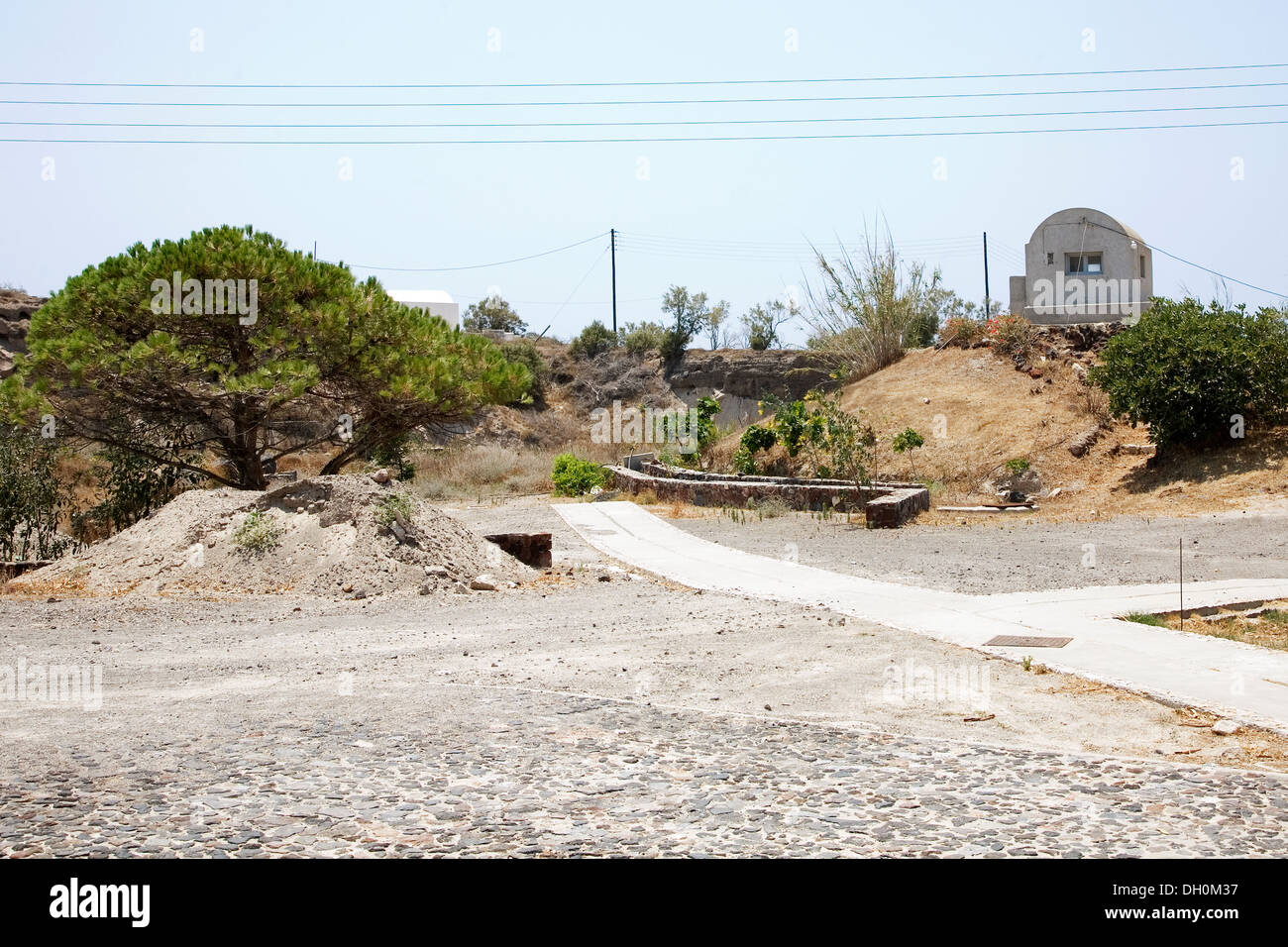 Règlement sur l'Akrotiri de Santorin, Grèce le 7 juillet 2013. Banque D'Images