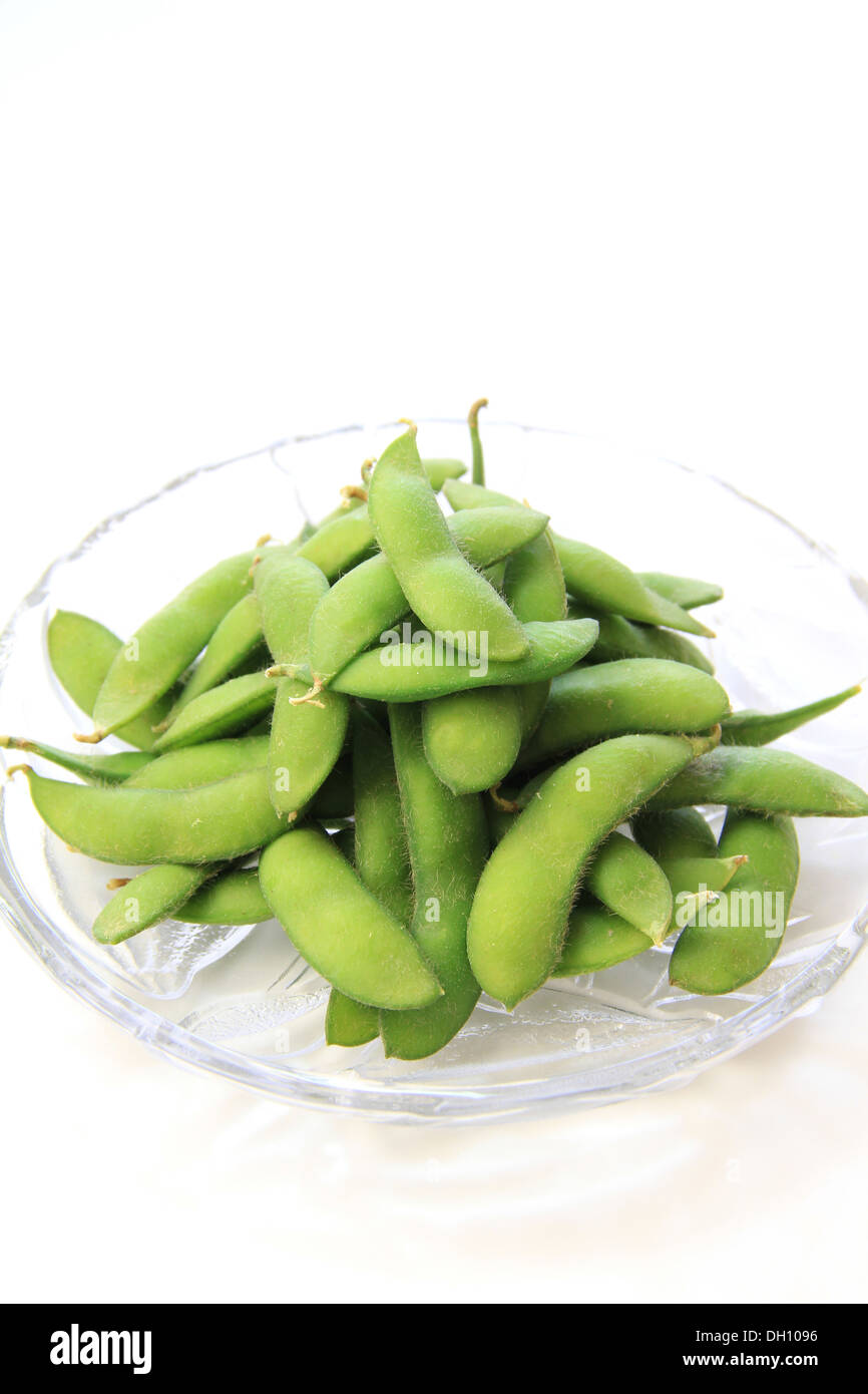 Haricots de soja bouilli) Banque D'Images