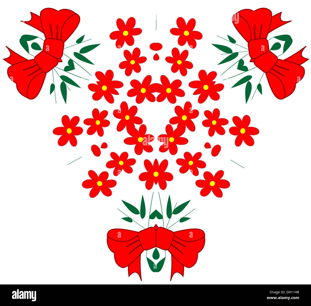 Motif floral abstrait Banque D'Images
