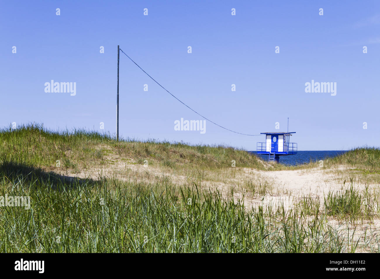 L'île de Usedom sauveteur mer Banque D'Images