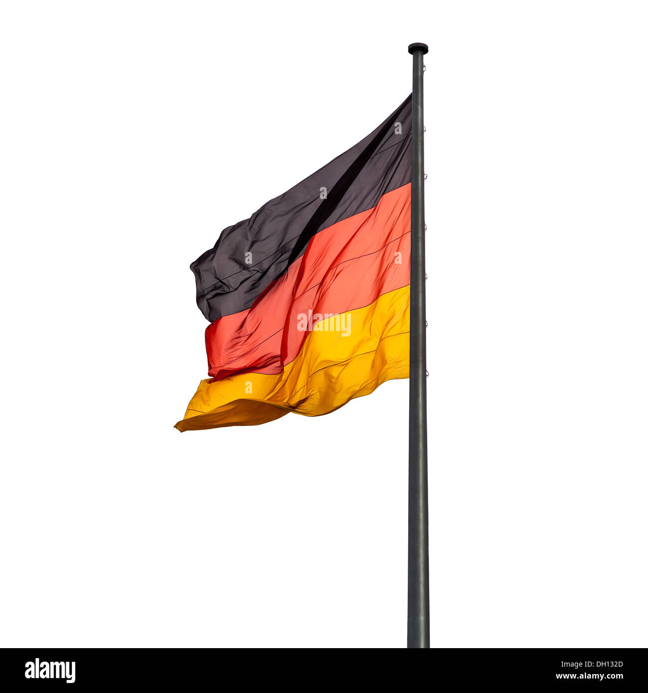 Avec mât de drapeau de l'Allemagne à l'extérieur Banque D'Images