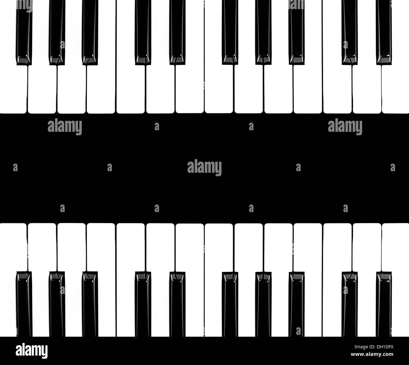 Les touches de piano pour le texte d'arrière-plan Banque D'Images