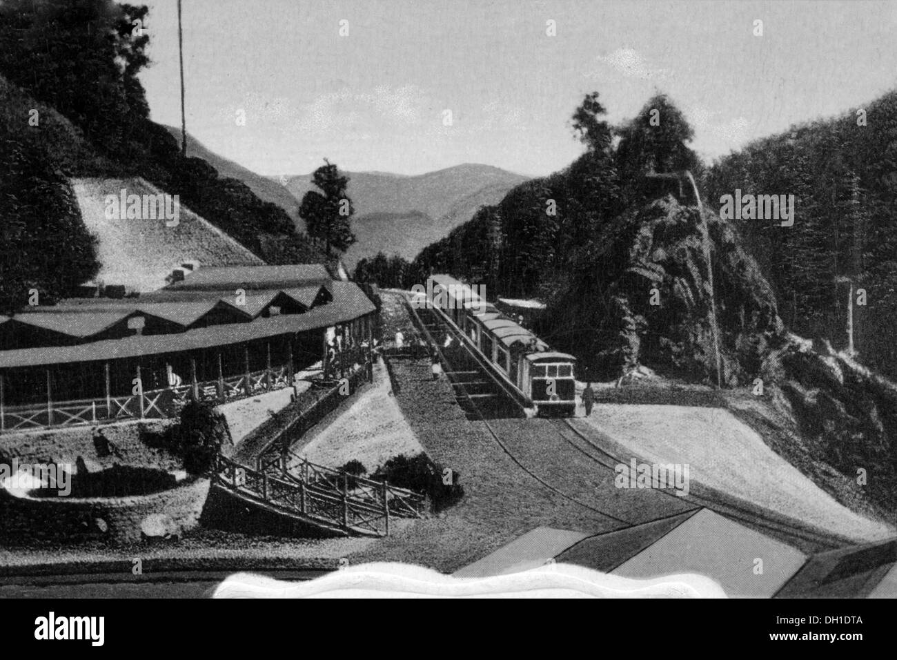 Old vintage photo de Baroch S K Station railway Gujarat Inde Banque D'Images