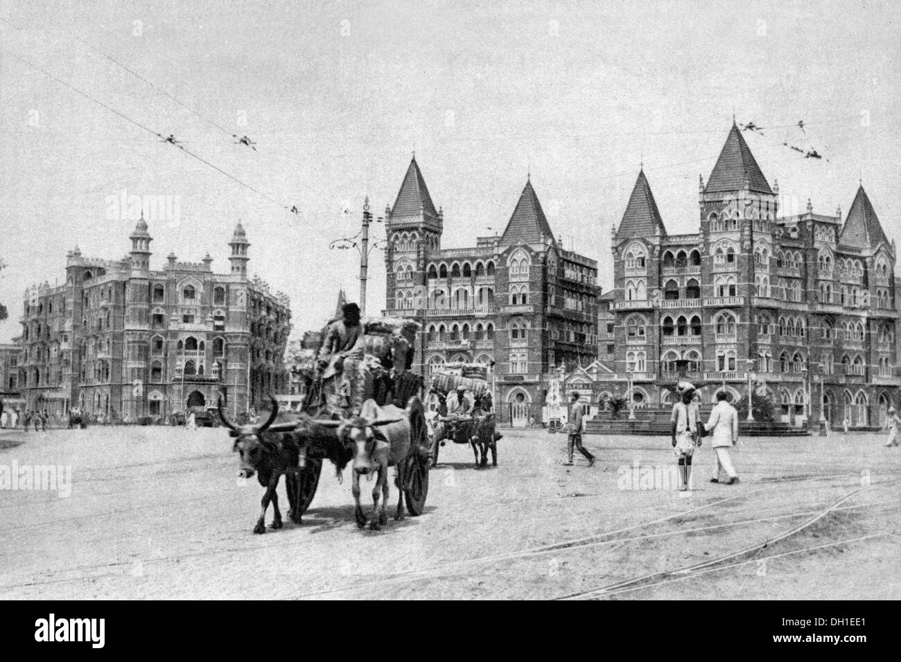 Old vintage des années 1900, l'hôtel majestic & Waterloo mansions colaba Bombay Mumbai maharashtra Inde - aja 183434 Banque D'Images
