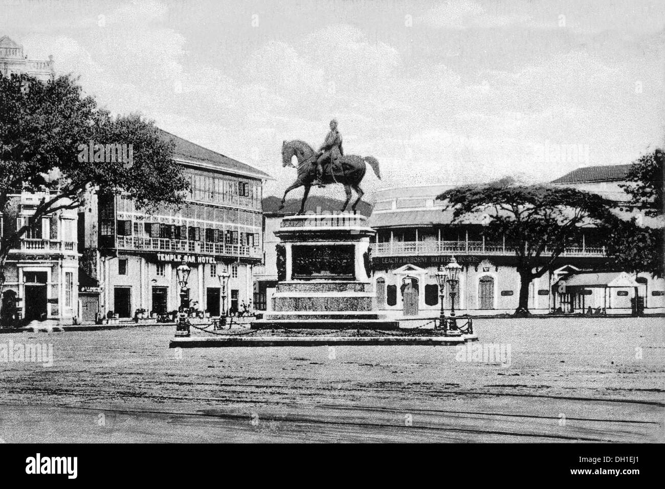 Ancien millésime 1900s Statue du Roi Edwards Kala Ghoda Kalaboda Bombay Mumbai Maharashtra Inde Asie Banque D'Images