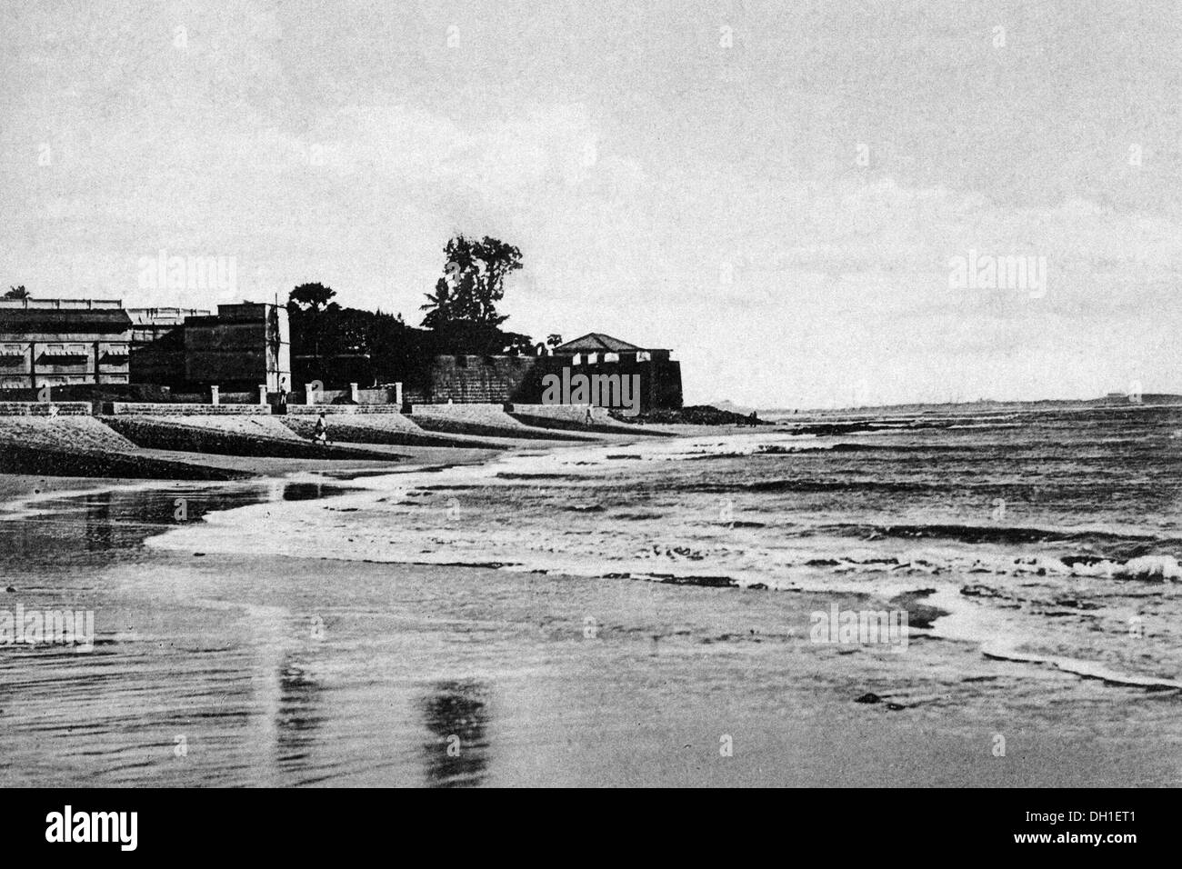 Vieux vintage des années 1900 photo Mahim fort Bombay Mumbai Maharashtra Inde Indien Banque D'Images