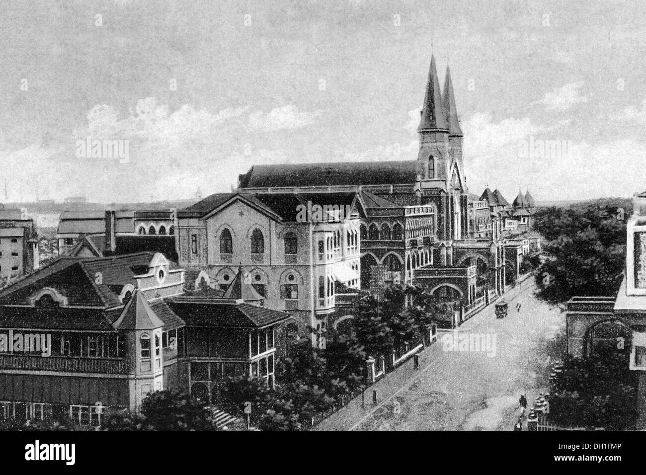 Vieux millésime des années 1900 Wood House Road bombay mumbai maharashtra Inde - aja 183529 Banque D'Images