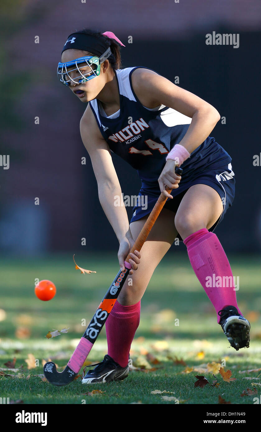 American high school field hockey player Banque D'Images