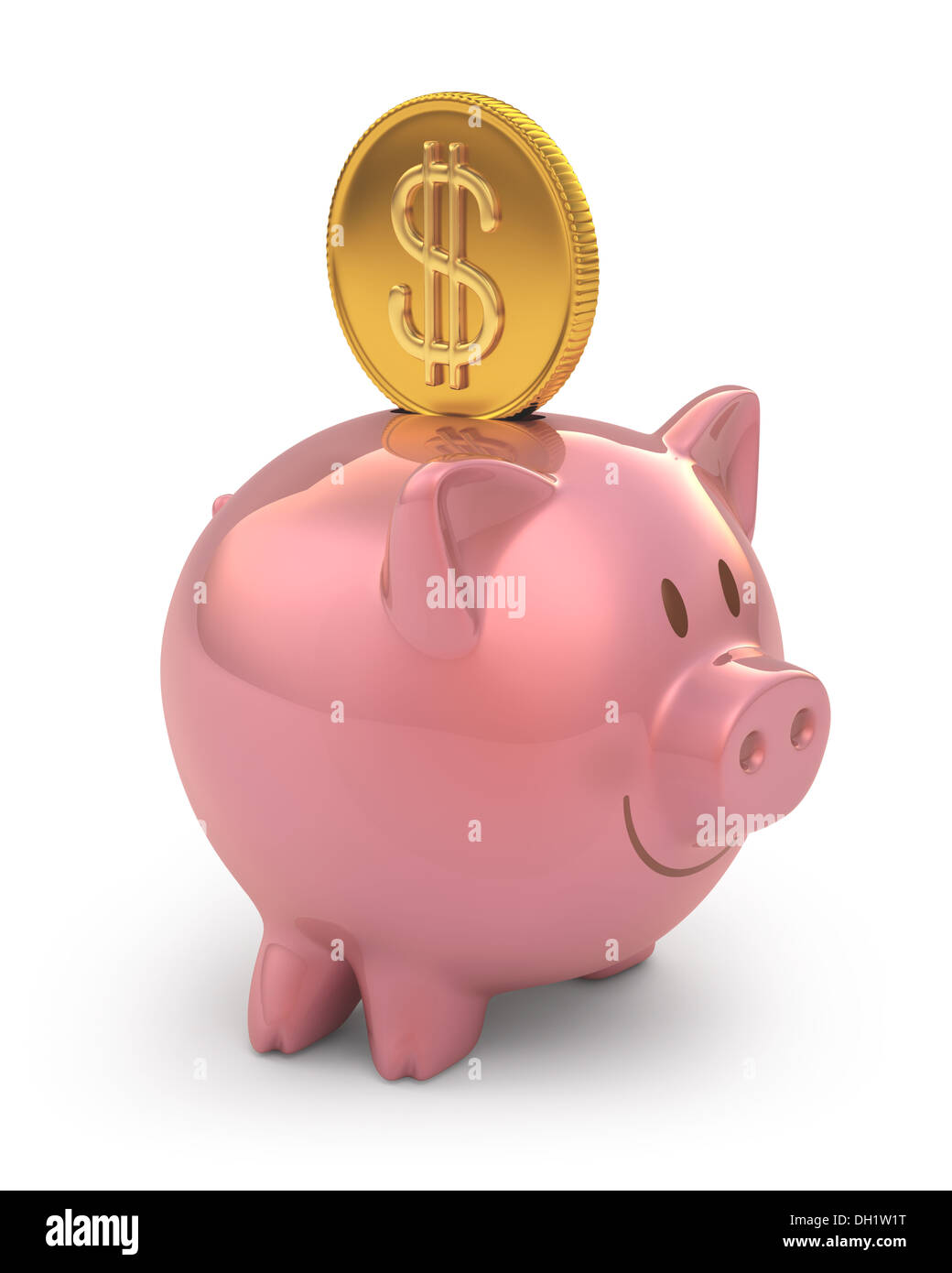 Piggy bank with clipping path inclus. Banque D'Images